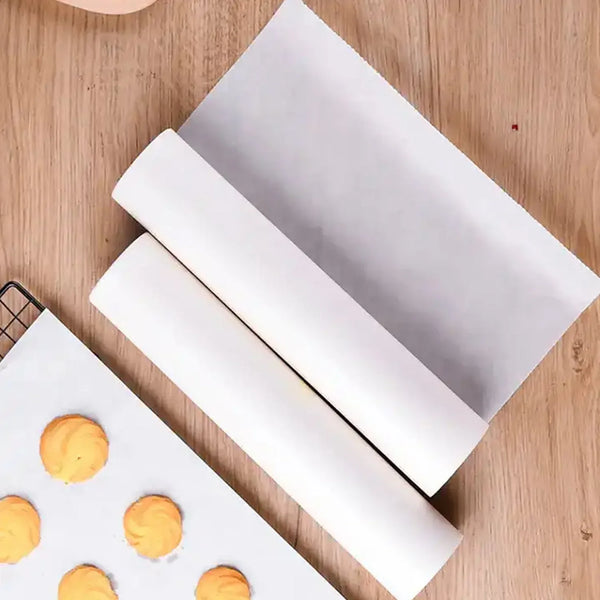 Non - Stick Parchment Paper: Easy Cleanup for Baking, Grilling & More (Microwave & Oven Safe / 5 MTR) - justgrabit.in | Just Grab It