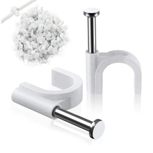 100 Pc 6 MM Cable Clip used in all kinds of wires to make them stuck and holded in walls etc. - Justgrabit Inc.