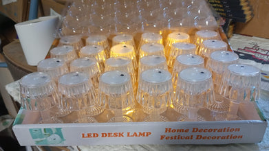 2in1 Transparent Mini Crystal Table Lamp with Reflection Light - justgrabit.in | Just Grab It