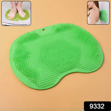 Green Silicone Bath Massage Cushion – Suction Cup Exfoliating Foot Scrubber & Mat - justgrabit.in | Just Grab It