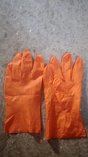 Multipurpose Rubber Reusable Cleaning Gloves, Reusable Rubber Hand Gloves I Latex Safety Gloves I for Washing I Cleaning Kitchen I Gardening I Sanitation I Wet and Dry Use Orange Gloves (1 Pair 40 Gm) - Justgrabit Inc.