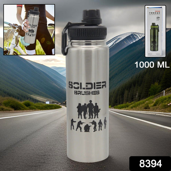 Vacuum Insulated Stainless Steel Bottle Stainless Steel (1000 ml / 1 Pc) - justgrabit.in | Just Grab It