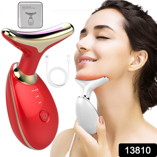 Electric Face Massager Wrinkle Remover LED Photon Face Beauty Device (1 Pc / Plastic) - justgrabit.in | Just Grab It