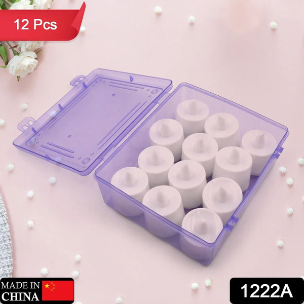 Festival Decorative - LED Tealight Candles | Battery Operated Candle Ideal for Party, Wedding, Birthday, Gifts, Diwali (12pc) (White) - justgrabit.in | Just Grab It