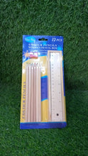 Colorful Wooden Pencil Set with Pencil box, Ruler, Sharpener For for Kids, Artist, Architect (12 Pcs Set) - Justgrabit Inc.
