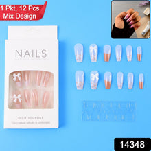 Reusable Press - On Artificial Nails with Adhesive Stickers fake nails (1 Pkt) - justgrabit.in | Just Grab It