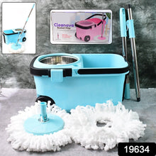 360° Spin Mop with Super Absorbent Microfiber Heads (1 Set) - Justgrabit Inc.