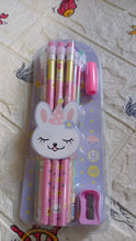 Cute Rabbit Bear Drawing Graphite Writing Pencil Set with Pencil Sharpener & Eraser, Pencil and Eraser Set with Eraser for Kids, for Girls, Fancy School Stationary, Birthday Party Return Gift (14 Pc Set) - justgrabit.in | Just Grab It