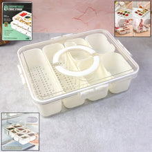 6 - Compartment Fridge Storage Box with Lid - justgrabit.in | Just Grab It