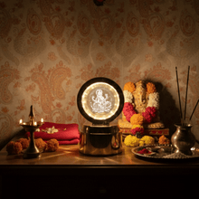 Ganpati Bapa 3D Crystal Ball Night Light with LED Illumination (1 Pc) - justgrabit.in | Just Grab It