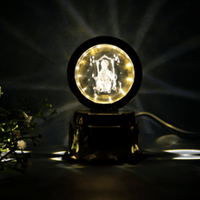 Bajrang Bali 3D Crystal Ball Night Light with LED Illumination (1 Pc) - justgrabit.in | Just Grab It