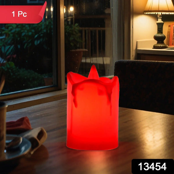 Flameless Melted Design Candles for Decoration, Diwali (1 pc) - justgrabit.in | Just Grab It