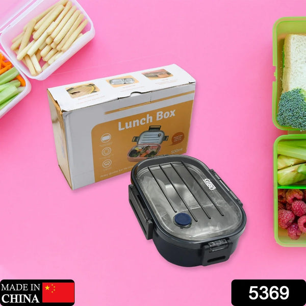 304 Stainless Steel Thermal Lunch Box Leakproof Food Storage Containers, 2 - Compartment Lunch Box, Lunch Box for Boys, Girls, Kids, School & Office (500ML) - justgrabit.in | Just Grab It