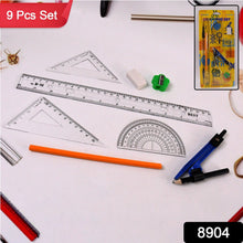 9 in 1 Stationery Set for School Student Office, Draft Rulers - justgrabit.in | Just Grab It
