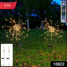 Solar Powered Warm White Starburst Firework Garden Light Set (2 Pc / 120 LED) - justgrabit.in | Just Grab It