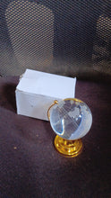 Crystal Globe / World Map 50 mm with Golden Stand (1 Pc) - justgrabit.in | Just Grab It