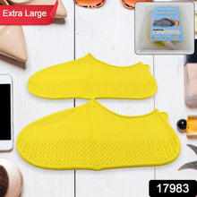Non - Slip Silicone Rain Reusable Anti skid Waterproof Fordable Boot Shoe Cover (Extra Large Size (XL)/ 1 Pair / Mix Color) - Justgrabit Inc.