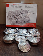 Tree Shape 6 Compartment Mukhwas Dani Serving Tray For Home & Kitchen Use - justgrabit.in | Just Grab It