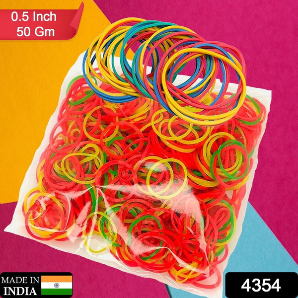 RUBBER BAND FOR OFFICE/HOME AND KITCHEN ACCESSORIES ITEM PRODUCTS, ELASTIC RUBBER BANDS, FLEXIBLE REUSABLE NYLON ELASTIC UNBREAKABLE, FOR STATIONERY, SCHOOL MULTICOLOR (0.5 Inch / 50 Gm), Hair accessories - justgrabit.in | Just Grab It