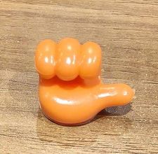 Orange Multifunctional Multi functional Hand Shape Wall Clip Hanger Keys Cable Holder - justgrabit.in | Just Grab It