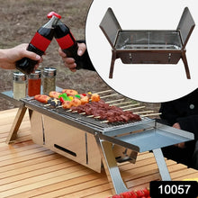 Portable BBQ / Barbecue Grill Stainless Steel Folding Charcoal Grill (1 Set / Net Weight : 2207 GM) - justgrabit.in | Just Grab It