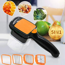 5 In 1 Nicer Dicer used for cutting and shredding of various types of food stuff in all kitchen purposes. - Justgrabit Inc.