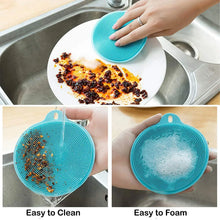 Silicone Dish Scrubber Sponge Mildew Free, Non Stick (Mix Color) - Justgrabit Inc.