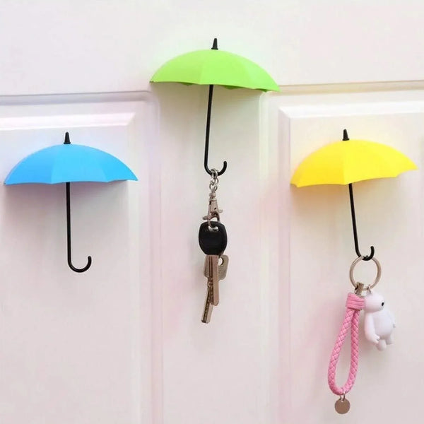 Multipurpose Umbrella Key Hat Holder Wall Hanging Hook Multicolor - Justgrabit Inc.