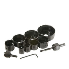 Wood Hole Saw Cutting Set (11 pcs, 19 - 64mm, Multicolour) - Justgrabit Inc.
