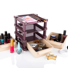 Mini 3 Layer Drawer Used for storing makeup equipment’s and kits used by women’s and ladies. - Justgrabit Inc.