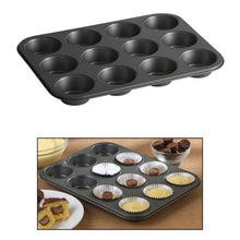 Nonstick Aluminium Muffin Tray Cupcake Pan Tray (12 Cup Cavities) - Justgrabit Inc.