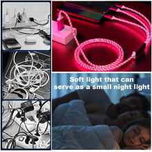 3 - in - 1 LED Glow Fast Charging Cable (1 Pc) - justgrabit.in | Just Grab It