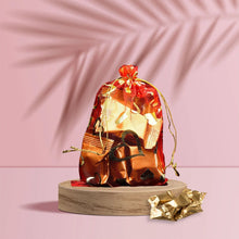 Net Fabric Drawstring Pouch – Ideal for Dry Fruits, Organza Shagun Potli (Mix Sizes & Design) - justgrabit.in | Just Grab It