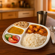 Plastic Large Compartment Dinner Plate / Thali with 4 Sections - justgrabit.in | Just Grab It