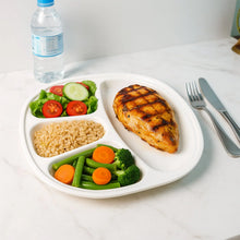 Plastic Large Compartment Dinner Plate / Thali with 4 Sections - justgrabit.in | Just Grab It