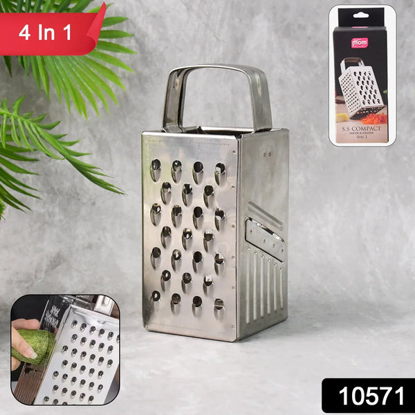 Supermom Premium 4 - in - 1 Stainless Steel Compact Grater and Slicer - Justgrabit Inc.