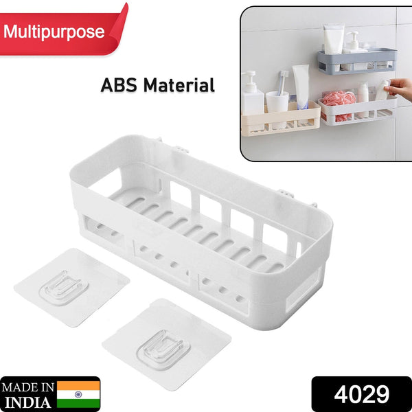 ABS Plastic Shower Corner Caddy Shelf with Wall - Mounted Suction Cup - justgrabit.in | Just Grab It