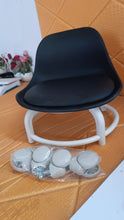 Plastic Low Round Rolling Stool with Wheels Pedicure Stool (1 pc / Mix Color) - justgrabit.in | Just Grab It