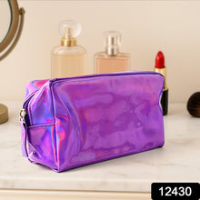 Holographic Shiny Waterproof Travel Cosmetic Pouch (1 Pc) - justgrabit.in | Just Grab It