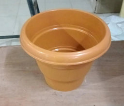 Garden Heavy Plastic Planter Pot / Gamla 8 inch (Brown, Pack of 1,Medium ) - Justgrabit Inc.