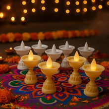 Set of 12 White Water Sensor LED Diyas - Justgrabit Inc.