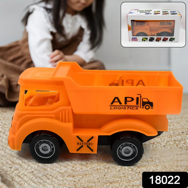 Friction Powered Dumper Toy Truck For Kids | With Opening Container Feature | Strong & Durable Plastic Material | Indoor & Outdoor Play Birthday Gift for Baby Boys & Girls (1 Pc) - Justgrabit Inc.