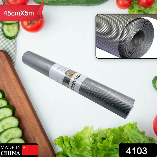 Multipurpose Anti - Slip Mat Liner Roll - 45cmx5m for Kitchen, Bathroom, Cabinet, Drawer, Shelf & Fridge - justgrabit.in | Just Grab It