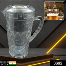 Mocktail Pet Jug Plastic Jug With lid, Drinking Beverage Jag, Transparent Tableware Reusable BPA Free, Plastic Water jug for Home use, Perfect for Home, Restaurants - Justgrabit Inc.