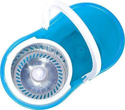 Heavy Duty Microfiber Spin Mop with Plastic Bucket & Rotating Steel Pole Head - Justgrabit Inc.