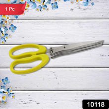 Multifunction Vegetable Stainless Steel Herbs Scissor with 5 Blades (1 Pc) - justgrabit.in | Just Grab It