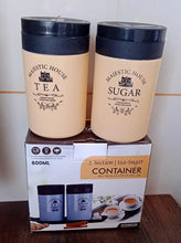 Accurate Seal Tea Sugar Coffee Container, Plastic Damru Shaped Tea, Coffee, Sugar Canisters Jar, New Airtight Food Seal Containers for Salt, Dry Fruit, Grocery 2 Section (800 ML Approx) - Justgrabit Inc.