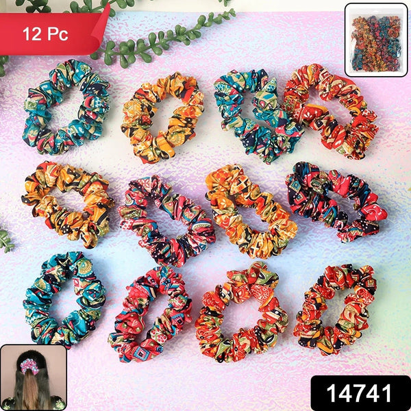 Set of 12 Stylish Printed Fabric Hairband - Justgrabit Inc.