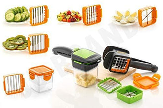 Premium Vegetable Dicer Multi Chopper Set 5 in 1 Cutting Blades - Justgrabit Inc.