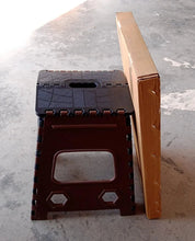 1pc 18inch Folding Stool for Adults and Kids, Also For Kitchen Stepping With (Brown Box) - Justgrabit Inc.